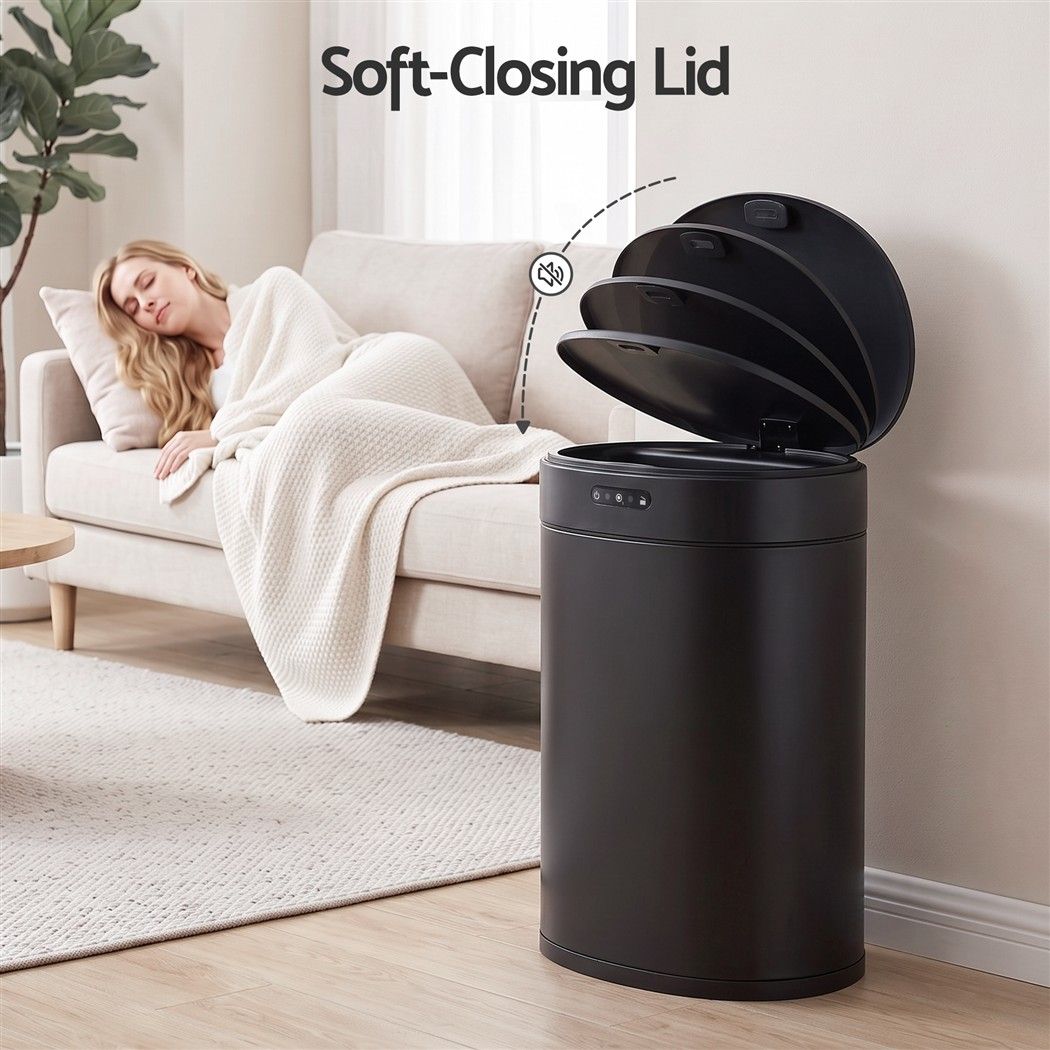 20L Automatic Touchless Sensor Kitchen Rubbish Bin with Odour Control - Black - Home & Garden > Kitchen Bins > Automatic Bins - Rivercity House & Home Co. (ABN 18 642 972 209) - Affordable Modern Furniture Australia