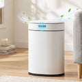 20L Automatic Touchless Sensor Rubbish Bin with Odour Control and Soft-Closing Lid - White