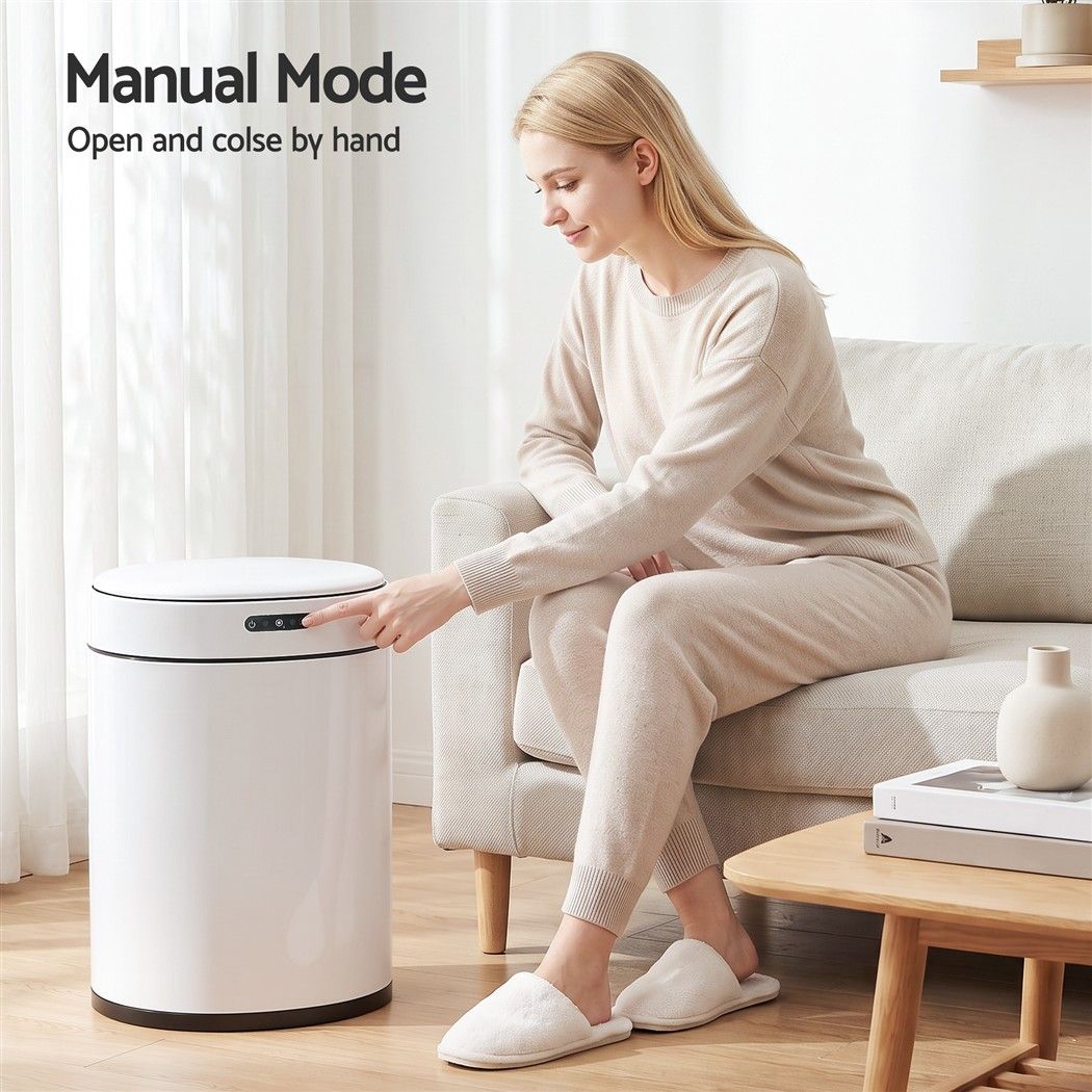 20L Automatic Touchless Sensor Rubbish Bin with Odour Control and Soft-Closing Lid - White - Home & Garden > Kitchen Bins > Automatic Bins - Rivercity House & Home Co. (ABN 18 642 972 209) - Affordable Modern Furniture Australia