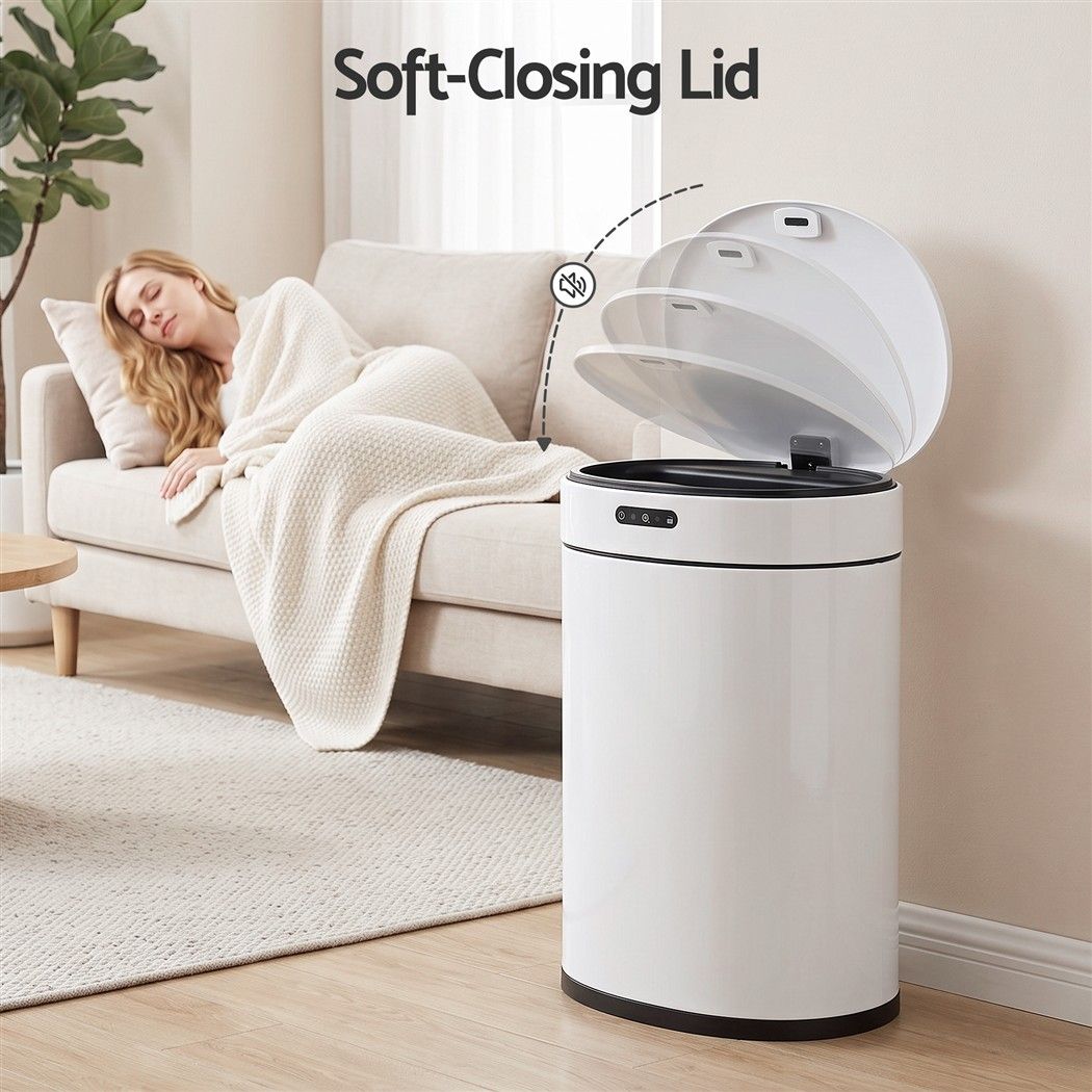 20L Automatic Touchless Sensor Rubbish Bin with Odour Control and Soft-Closing Lid - White - Home & Garden > Kitchen Bins > Automatic Bins - Rivercity House & Home Co. (ABN 18 642 972 209) - Affordable Modern Furniture Australia