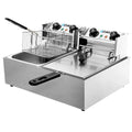 20L Electric Commercial Deep Fryer with Double Baskets 4400W - Stainless Steel