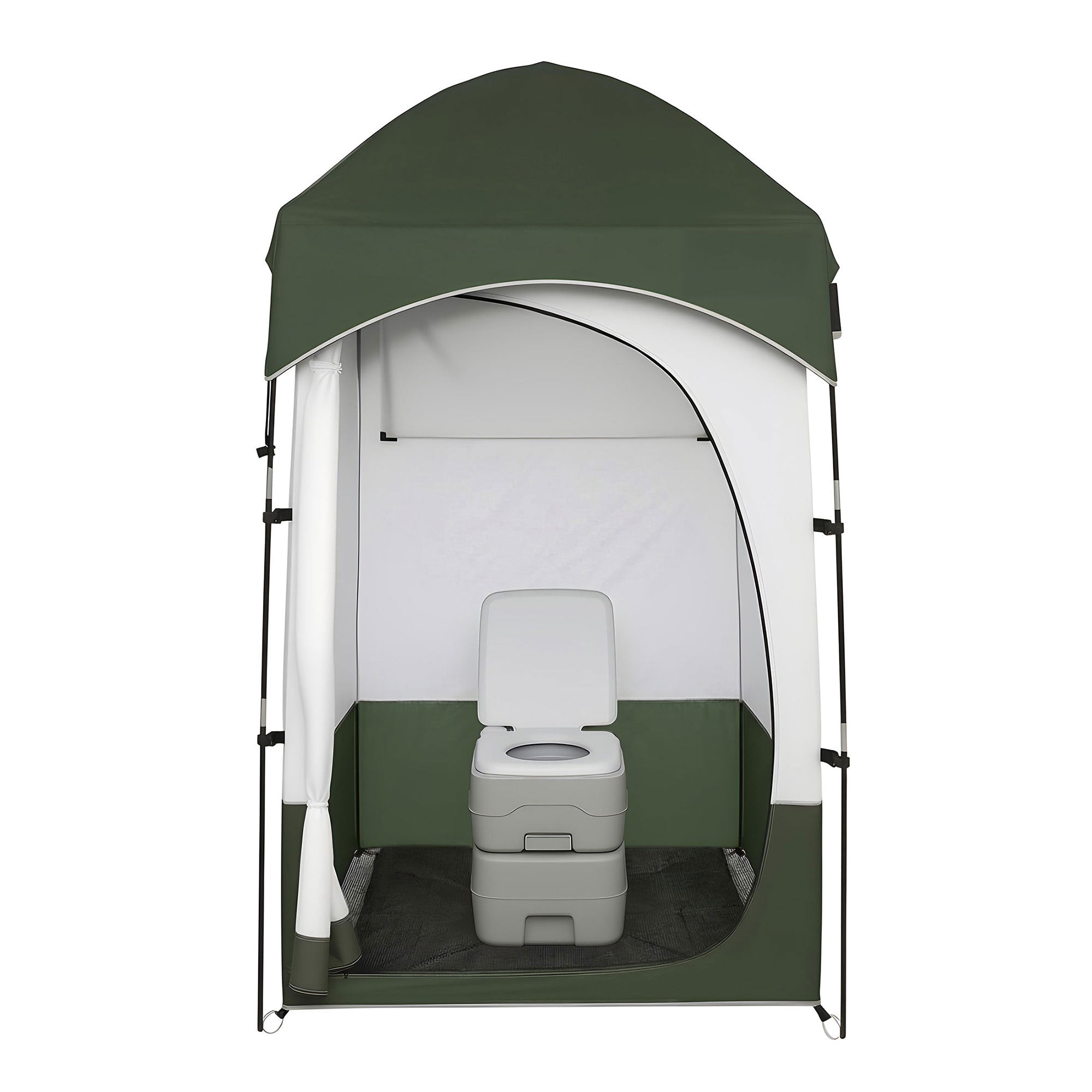20L Portable Camping Toilet and Shower Tent Set - Grey and Green - Outdoor Recreation > Camping > Portable Toilets & Showers - Rivercity House & Home Co. (ABN 18 642 972 209) - Affordable Modern Furniture Australia