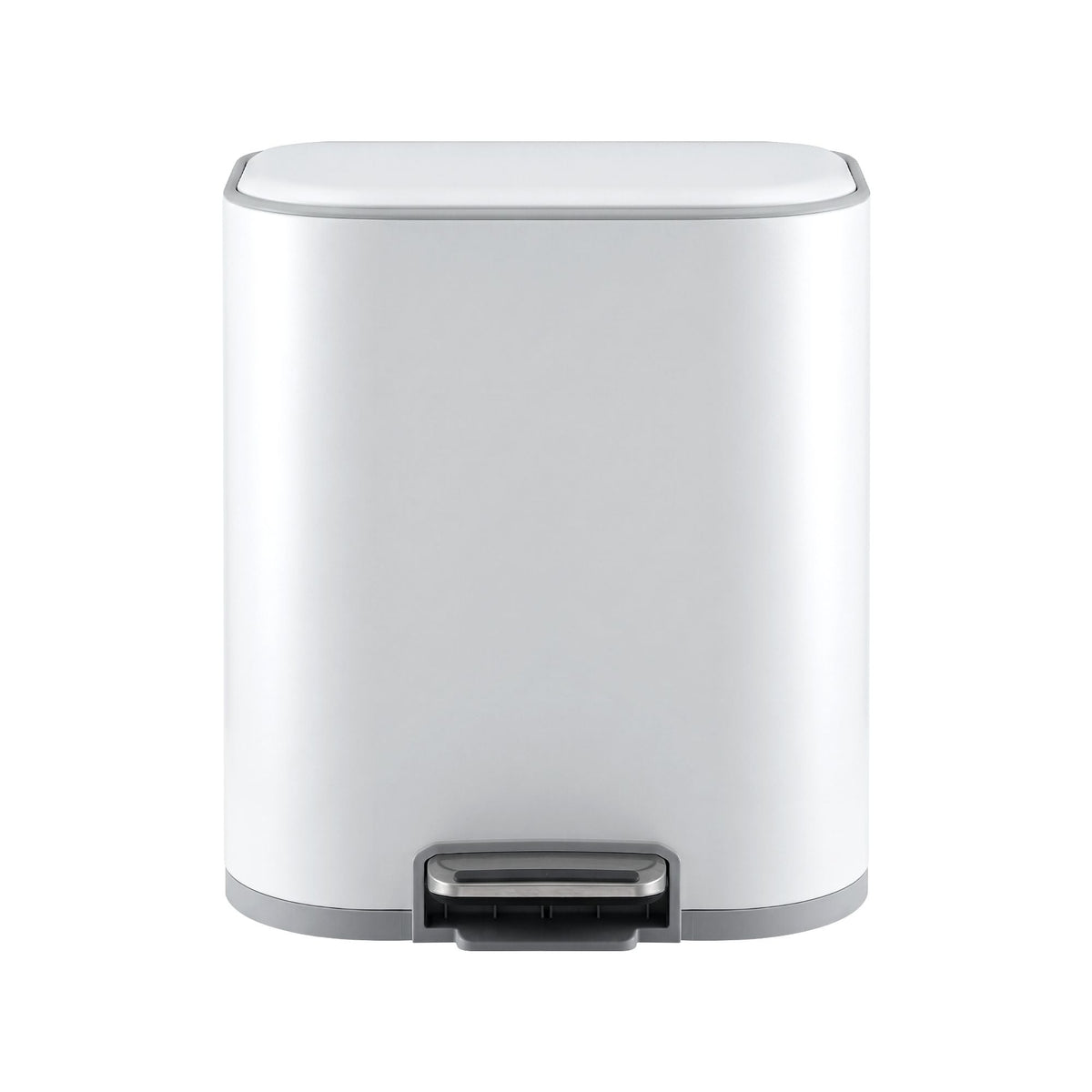 20L Steel Pedal Trash Bin with Soft Close Lid - White - Home & Garden > Kitchen Bins > Pedal Bins - Rivercity House & Home Co. (ABN 18 642 972 209) - Affordable Modern Furniture Australia