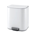 20L Steel Pedal Trash Bin with Soft Close Lid - White