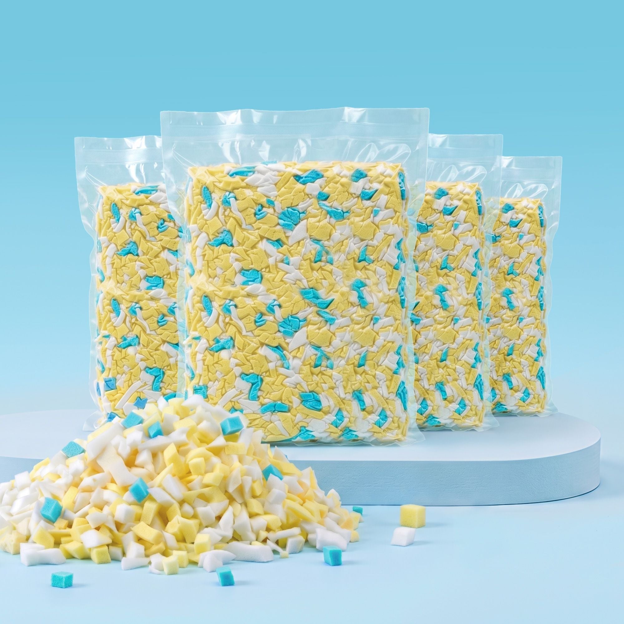 20lbs (8.8KG) Bean Bag Filler Shredded Memory Foam Filling High Density Soft Pillow Stuffing for Bean Bag Chair, Couch Cushion, Dog Bed, Stuffed Animals and Arts Crafts - Furniture > Sofas > Sofa Accessories - Rivercity House & Home Co. (ABN 18 642 972 209) - Affordable Modern Furniture Australia
