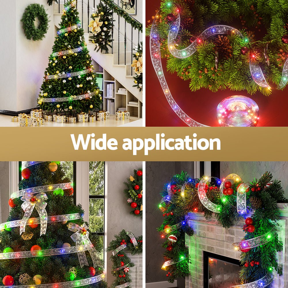 20M Christmas Lights Fairy Ribbon Light 200 LED Xmas Decor Colored - Occasions > Christmas > Outdoor Decorations & Lights - Rivercity House & Home Co. (ABN 18 642 972 209) - Affordable Modern Furniture Australia