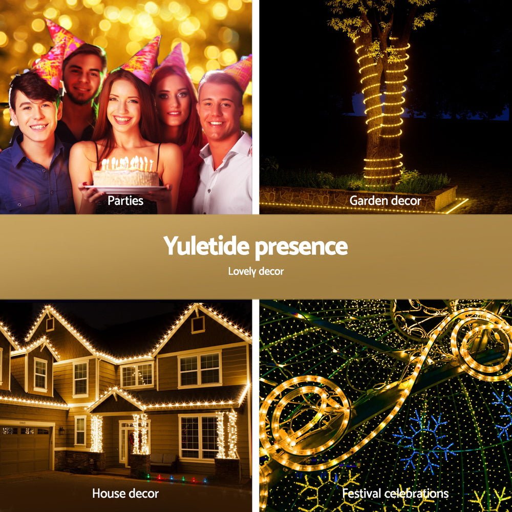 20M Christmas Lights String Rope Light Decorations 600 LED Warm - Occasions > Christmas > Outdoor Decorations & Lights - Rivercity House & Home Co. (ABN 18 642 972 209) - Affordable Modern Furniture Australia