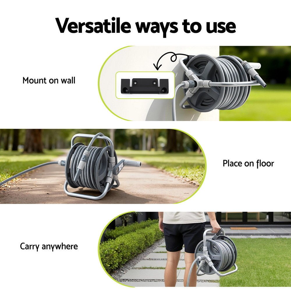 20m Retractable Garden Hose Reel Heavy Duty 1/2" Hose Auto Rewind - Home & Garden > Garden Tools > Garden Hoses - Rivercity House & Home Co. (ABN 18 642 972 209) - Affordable Modern Furniture Australia