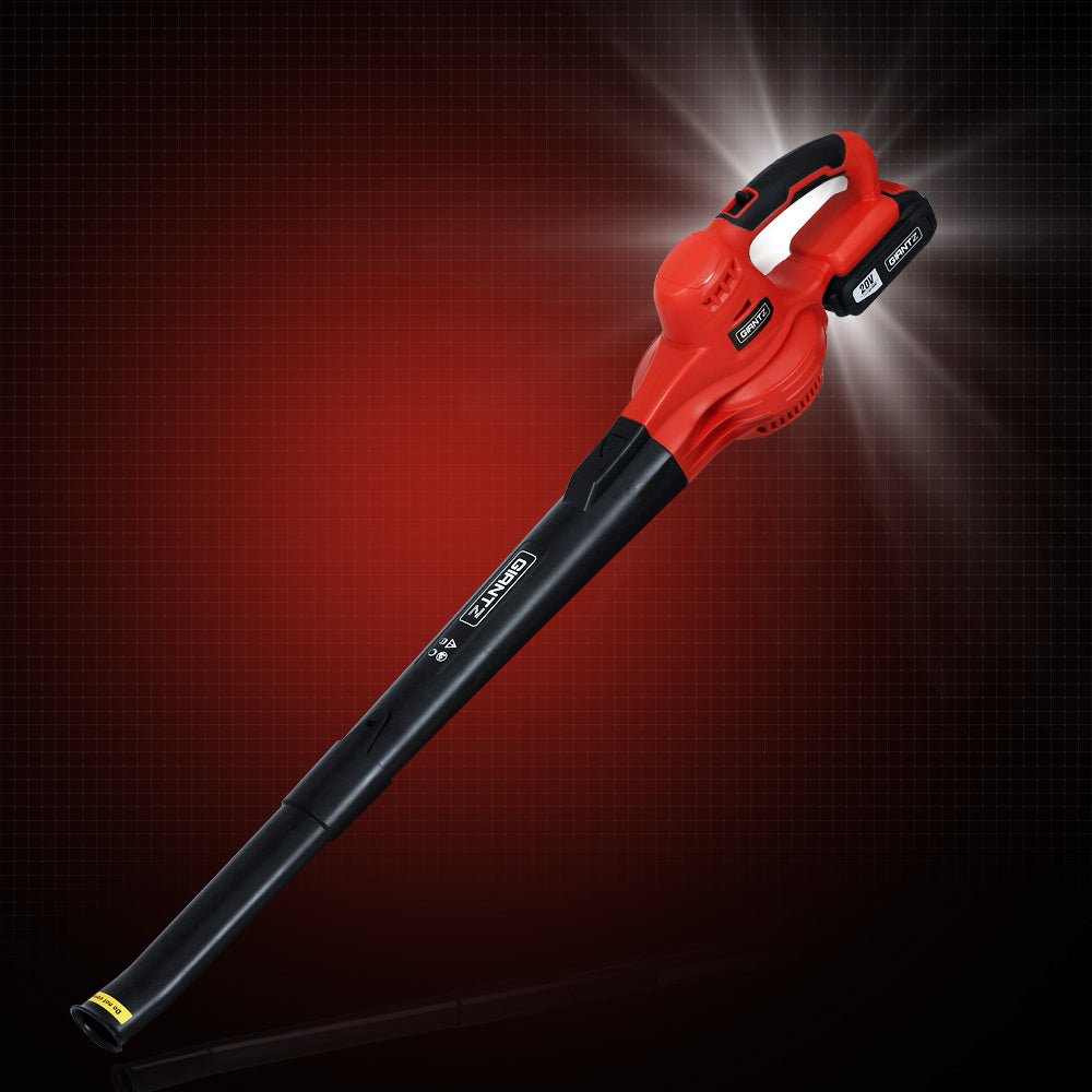 20V Cordless Lithium Battery Electric Leaf Blower with 2-Speed Nozzles - Black and Red - Home & Garden > Garden Tools > Leaf Blowers - Rivercity House & Home Co. (ABN 18 642 972 209) - Affordable Modern Furniture Australia
