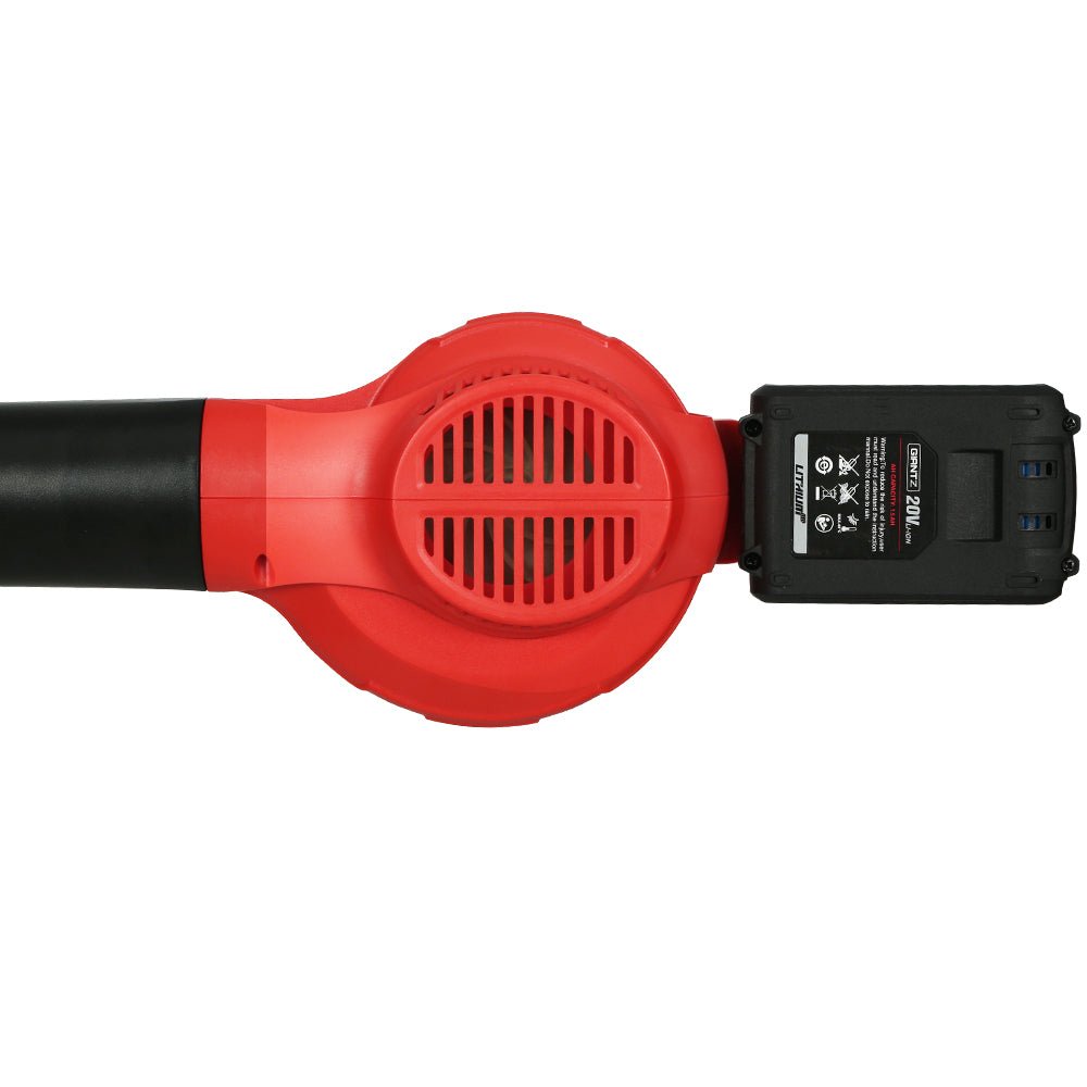 20V Cordless Lithium Battery Electric Leaf Blower with 2-Speed Nozzles - Black and Red - Home & Garden > Garden Tools > Leaf Blowers - Rivercity House & Home Co. (ABN 18 642 972 209) - Affordable Modern Furniture Australia