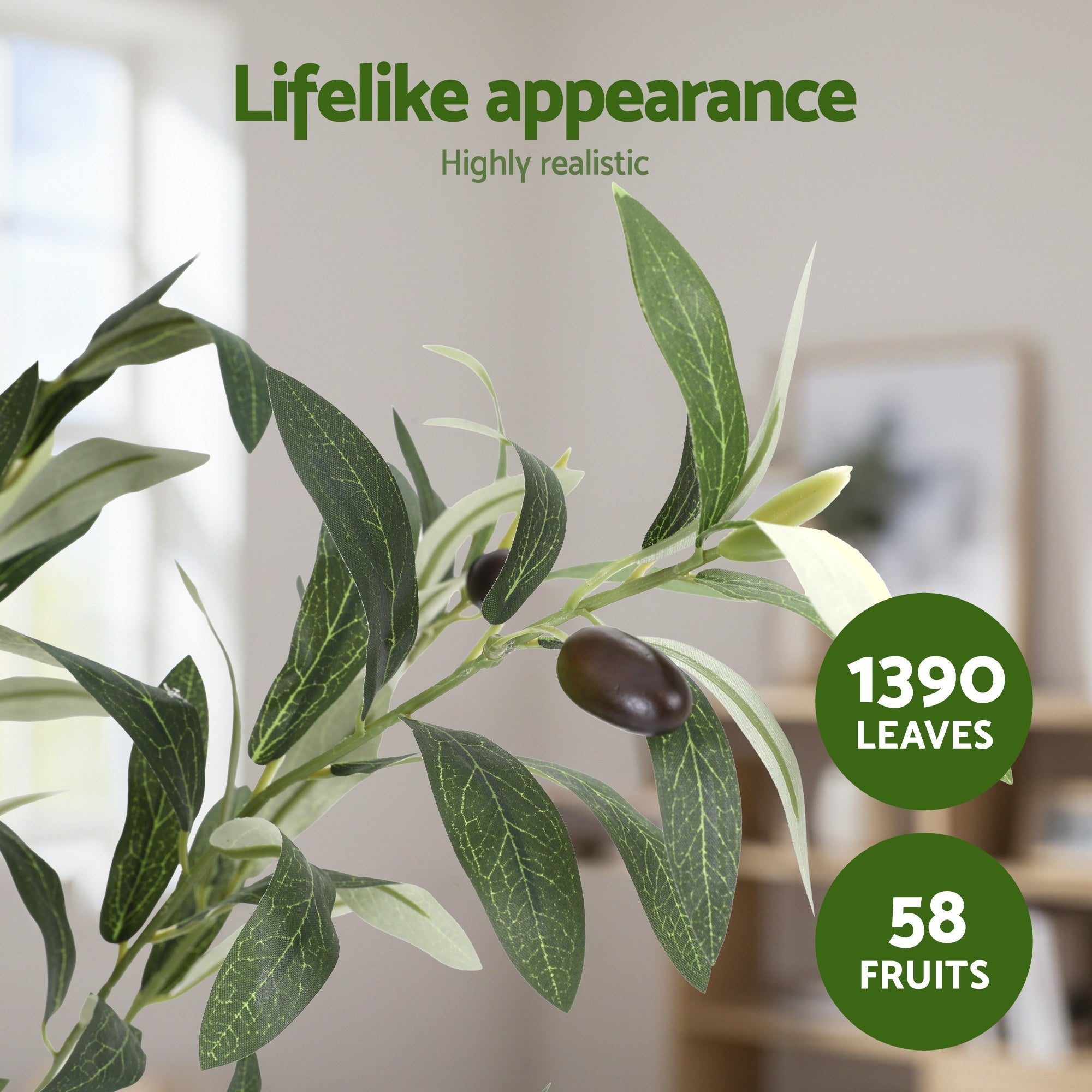 210cm Artificial Olive Tree Faux Trees Indoor Decor Artificial Plants Lifelike Plant 2.1M - Home & Garden > Artificial Plants > Artificial Trees - Rivercity House & Home Co. (ABN 18 642 972 209) - Affordable Modern Furniture Australia