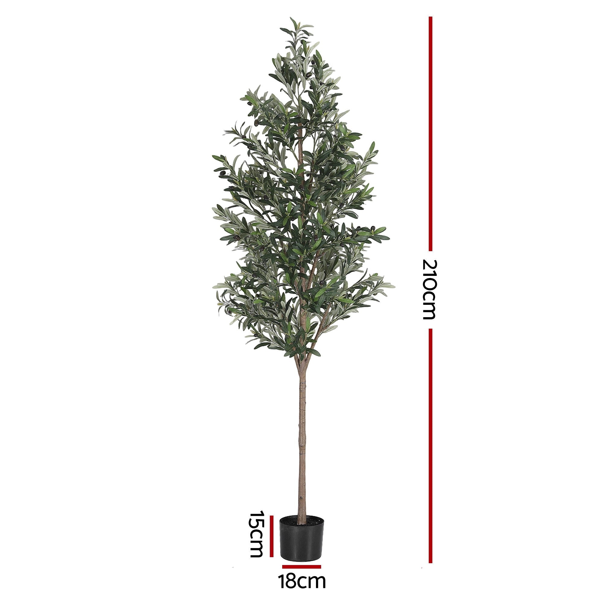 210cm Artificial Olive Tree Faux Trees Indoor Decor Artificial Plants Lifelike Plant 2.1M - Home & Garden > Artificial Plants > Artificial Trees - Rivercity House & Home Co. (ABN 18 642 972 209) - Affordable Modern Furniture Australia