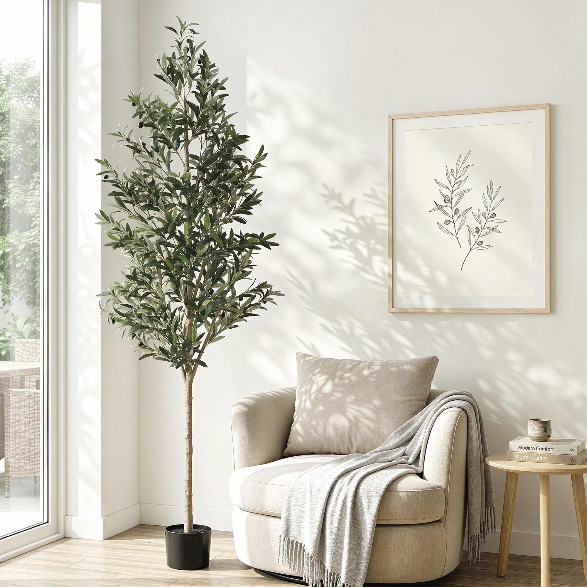 210cm Artificial Olive Tree Faux Trees Indoor Decor Artificial Plants Lifelike Plant 2.1M - Home & Garden > Artificial Plants > Artificial Trees - Rivercity House & Home Co. (ABN 18 642 972 209) - Affordable Modern Furniture Australia