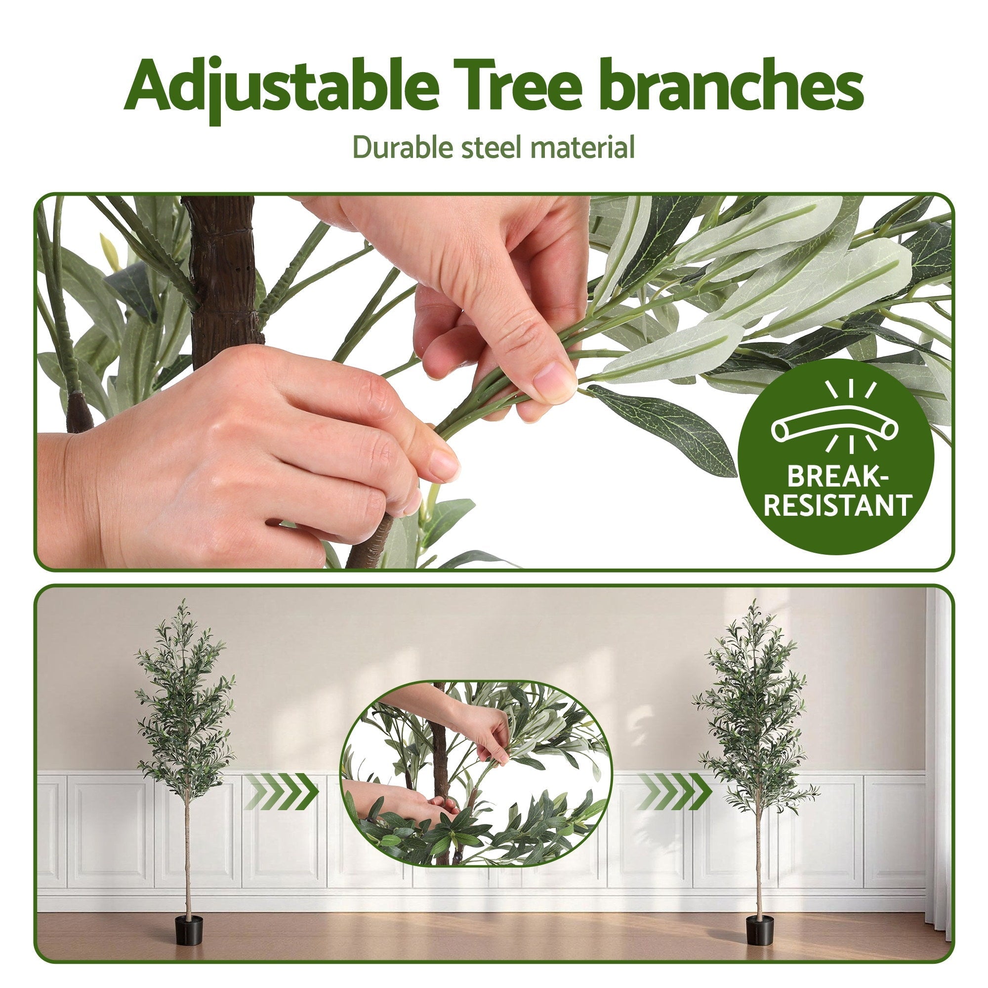 210cm Artificial Olive Tree Faux Trees Indoor Decor Artificial Plants Lifelike Plant 2.1M - Home & Garden > Artificial Plants > Artificial Trees - Rivercity House & Home Co. (ABN 18 642 972 209) - Affordable Modern Furniture Australia