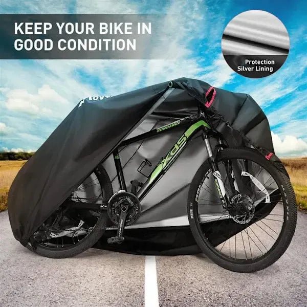 210D Oxford Waterproof Bike Cover with UV Protection and Lock Hole 180 x 60 x 90 cm - Black - Sports & Fitness > Bikes & Accessories > Bicycle Stands & Storage - Rivercity House & Home Co. (ABN 18 642 972 209) - Affordable Modern Furniture Australia