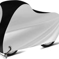 210D Oxford Waterproof Bike Cover with UV Protection and Lock Hole 190 x 65 x 98 cm - Silver and Black
