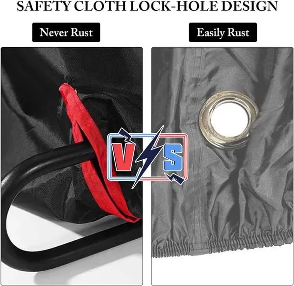 210D Oxford Waterproof Bike Cover with UV Protection and Lock Holes for 1-2 Bicycles, 190 x 65 x 98 cm - Black - Sports & Fitness > Bikes & Accessories > Bicycle Bags - Rivercity House & Home Co. (ABN 18 642 972 209) - Affordable Modern Furniture Australia
