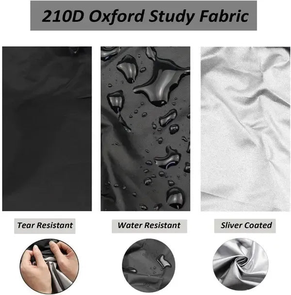 210D Oxford Waterproof Exercise Bike Cover with Drawstring Dust Protection 123 x 58 x 113/142 cm - Black - Sports & Fitness > Exercise, Gym & Fitness > Gym Equipment & Accessories - Rivercity House & Home Co. (ABN 18 642 972 209) - Affordable Modern Furniture Australia