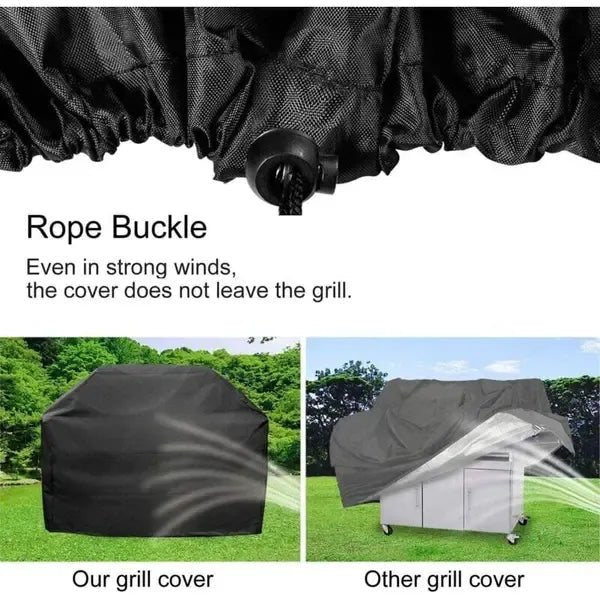 210D Oxford Waterproof Grill Cover 190x71x117 cm with UV and Wind Resistant Protection - Black - Home & Garden > BBQ > BBQs & Accessories - Rivercity House & Home Co. (ABN 18 642 972 209) - Affordable Modern Furniture Australia
