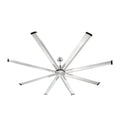 213 cm 8-Blade Ceiling Fan with 6-Speed Remote, Reversible , Low Profile Flush Mount - Brushed Nickel