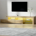 215cm LED TV Cabinet Entertainment Unit - Wood