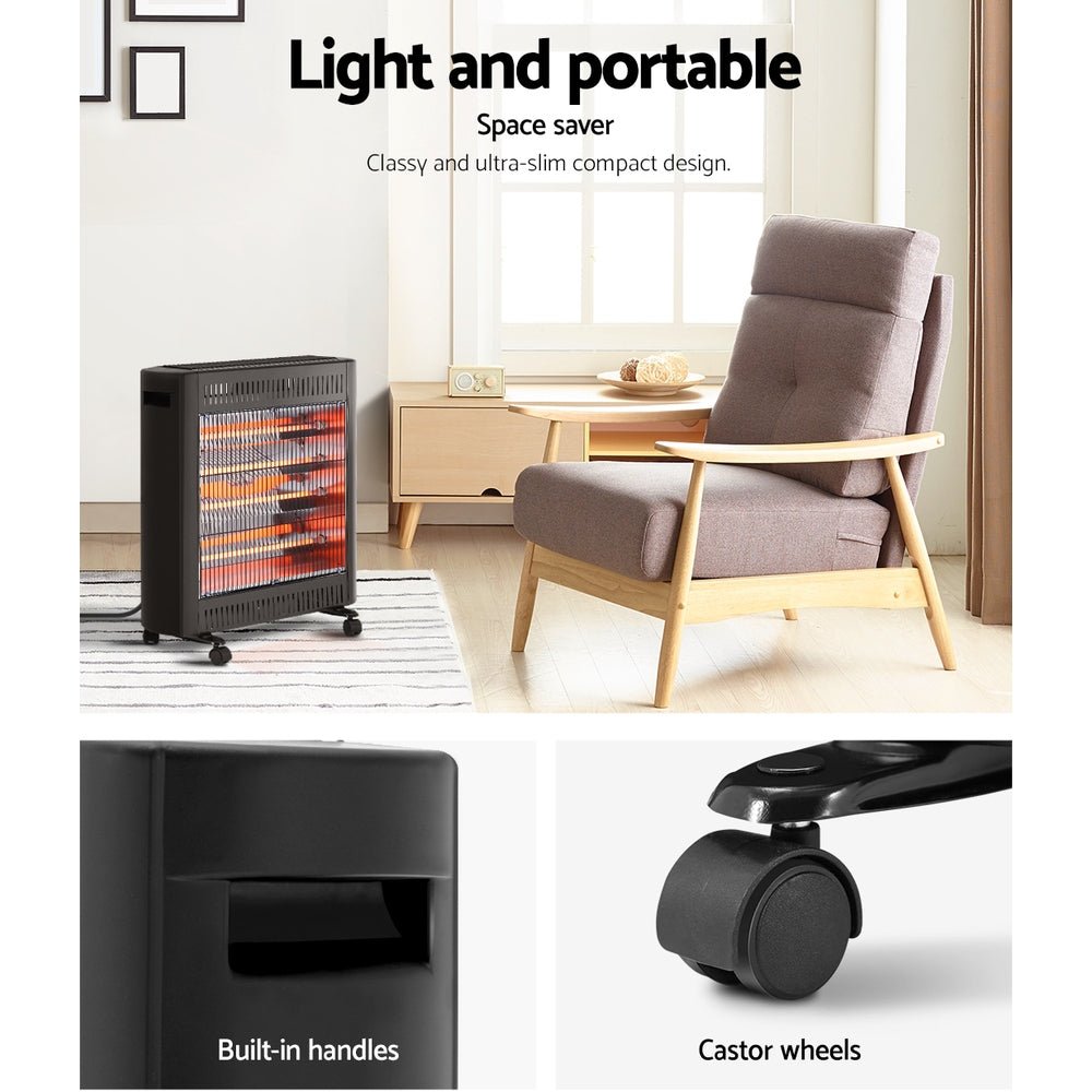 2200W Infrared Radiant Heater Portable Electric Convection Heating Panel - Rivercity House & Home Co. (ABN 18 642 972 209) - Affordable Modern Furniture Australia