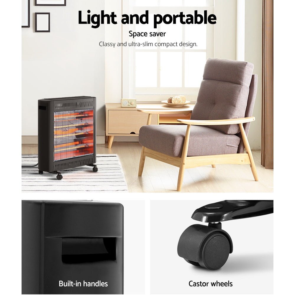 2200W Infrared Radiant Heater Portable Electric Convection Heating Panel - Rivercity House & Home Co. (ABN 18 642 972 209) - Affordable Modern Furniture Australia