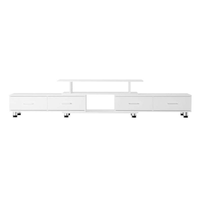 220CM TV Cabinet With Storage Drawers White - Furniture - Rivercity House & Home Co. (ABN 18 642 972 209) - Affordable Modern Furniture Australia