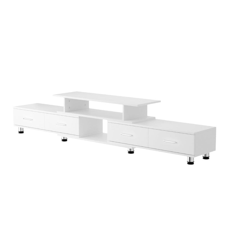 220CM TV Cabinet With Storage Drawers White - Furniture - Rivercity House & Home Co. (ABN 18 642 972 209) - Affordable Modern Furniture Australia