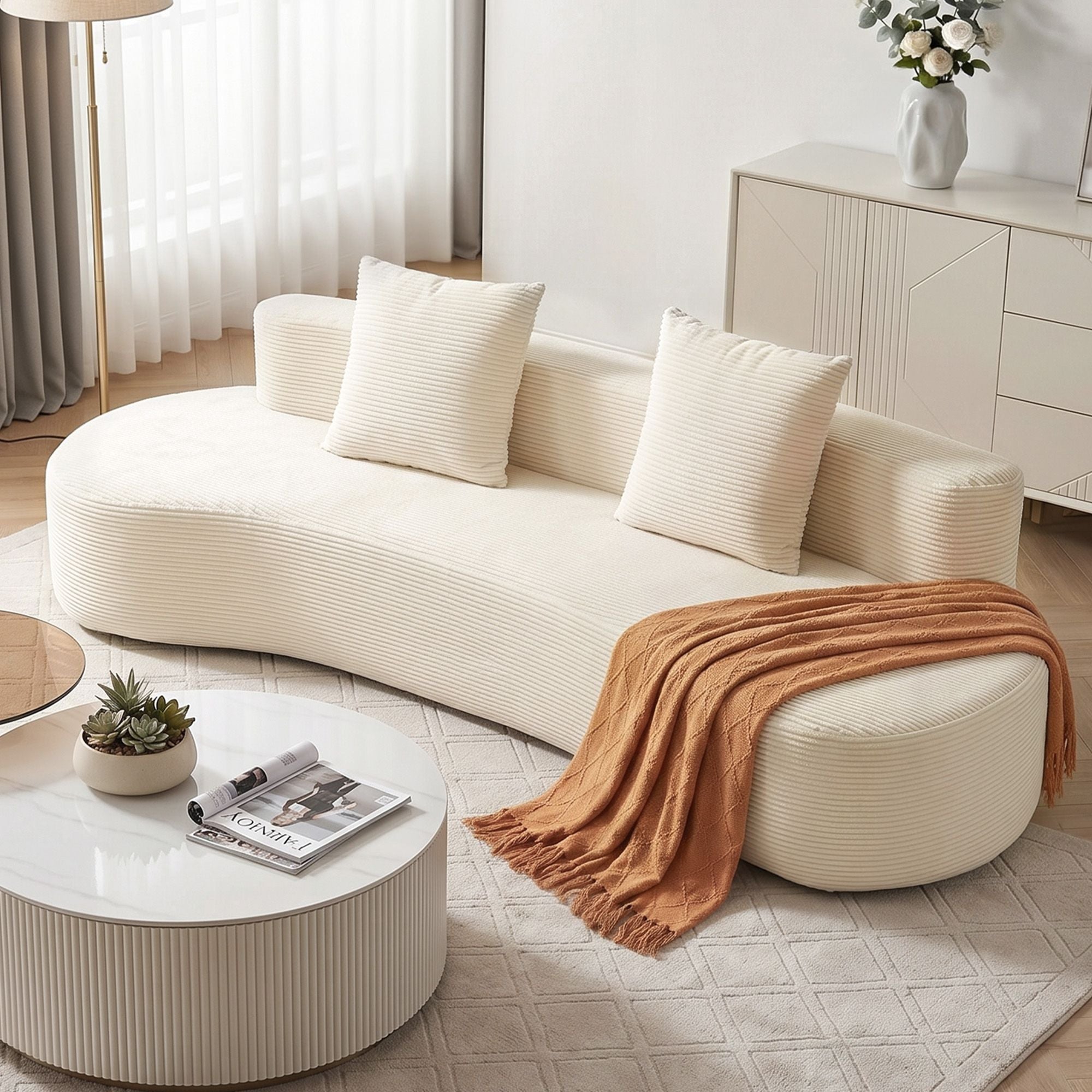 228cm Modular Sofa Bed Sectional Boneless Couches for Living Room No Assembly Required - Furniture > Sofas > Sofas & Sofa Beds - Rivercity House & Home Co. (ABN 18 642 972 209) - Affordable Modern Furniture Australia