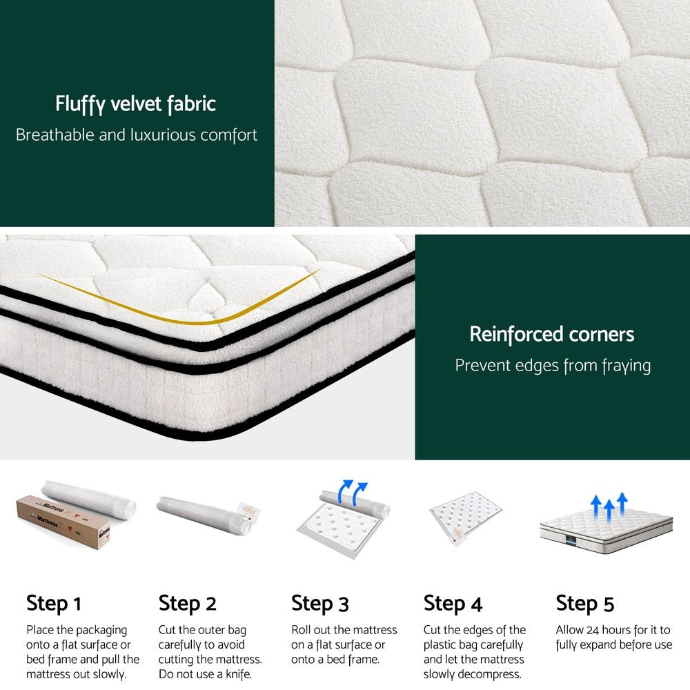 22cm Mattress Double Size - Furniture > Mattresses > Double Mattress - Rivercity House & Home Co. (ABN 18 642 972 209) - Affordable Modern Furniture Australia