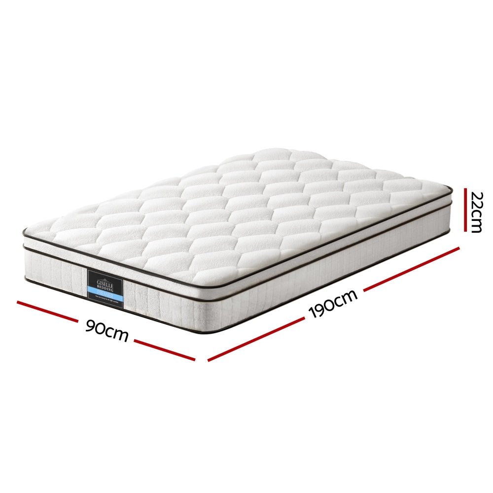 22cm Mattress Single Size - Furniture > Mattresses > Single Mattress - Rivercity House & Home Co. (ABN 18 642 972 209) - Affordable Modern Furniture Australia
