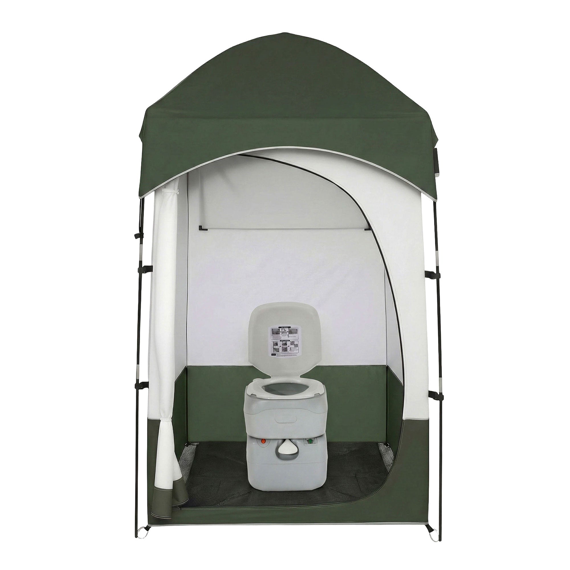22L Portable Camping Toilet and Shower Tent Set with Carry Bag - Grey & Green - Outdoor Recreation > Camping > Portable Toilets & Showers - Rivercity House & Home Co. (ABN 18 642 972 209) - Affordable Modern Furniture Australia