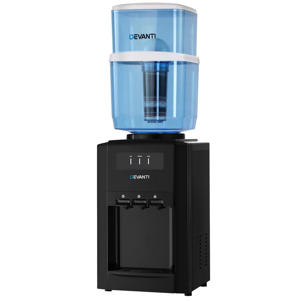 22L Water Cooler Dispenser Bench Top 3 Taps Chiller Filter Purifier Three Taps Balck - Appliances > Kitchen Appliances > Water Dispensers - Rivercity House & Home Co. (ABN 18 642 972 209) - Affordable Modern Furniture Australia