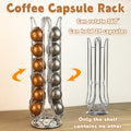 24-Capsule Coffee Pod Holder Rack with 360° Rotation - Chrome