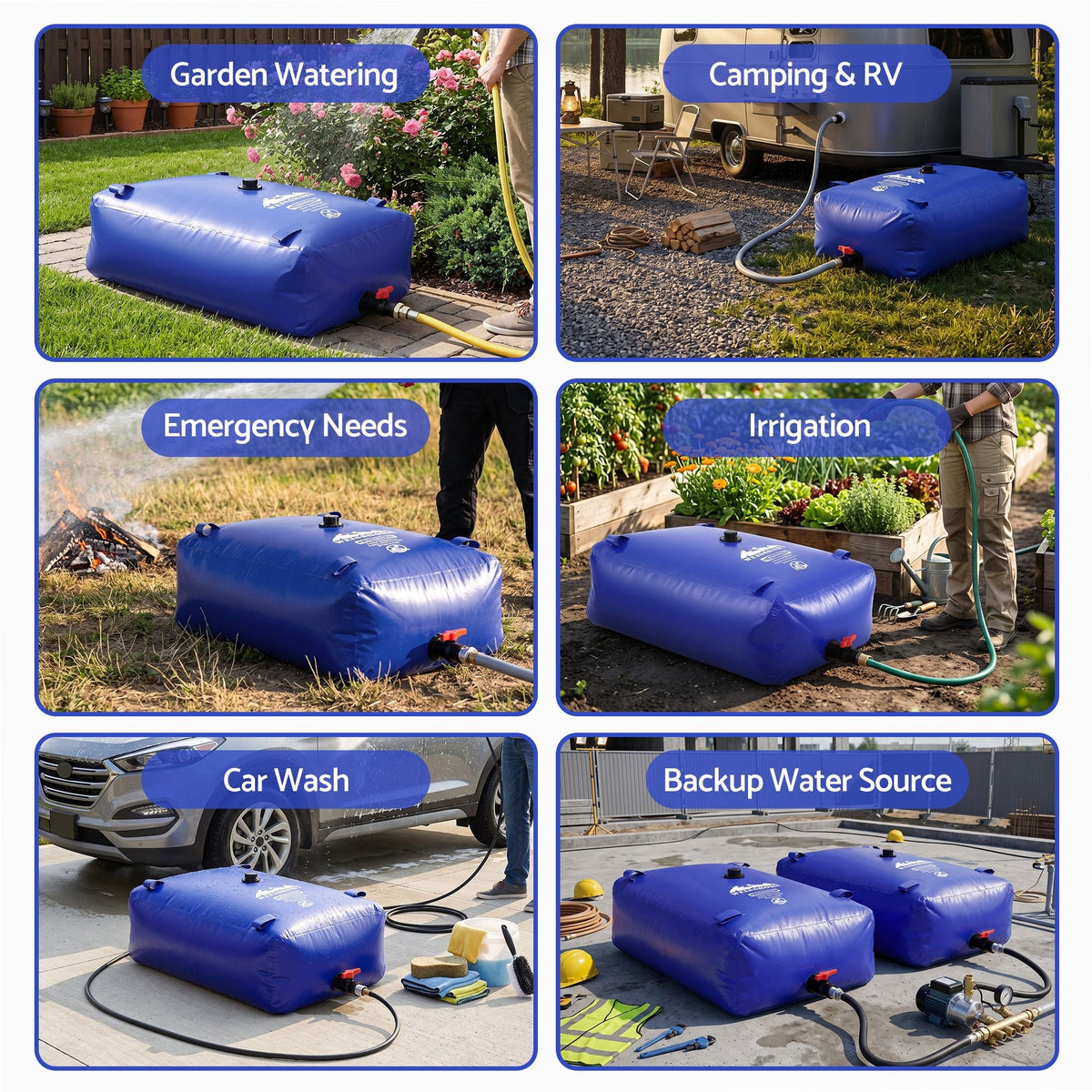 240L Portable Water Bladder Storage Tank for Camping Outdoor - Outdoor Recreation > Camping > Camping Appliances - Rivercity House & Home Co. (ABN 18 642 972 209) - Affordable Modern Furniture Australia