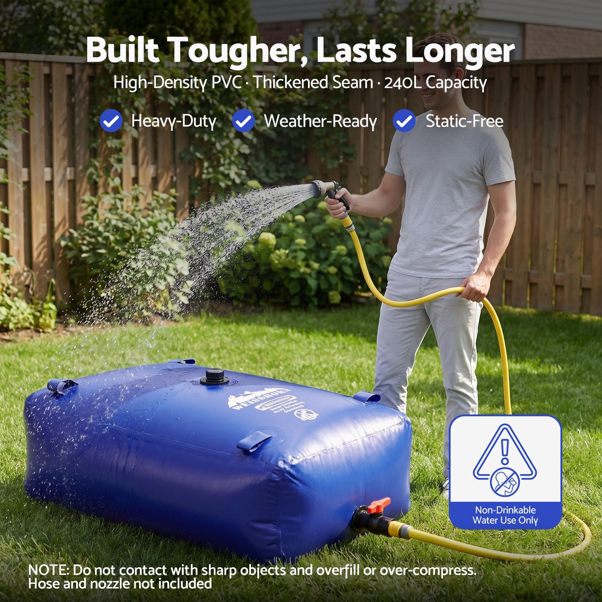 240L Portable Water Bladder Storage Tank for Camping Outdoor - Outdoor Recreation > Camping > Camping Appliances - Rivercity House & Home Co. (ABN 18 642 972 209) - Affordable Modern Furniture Australia