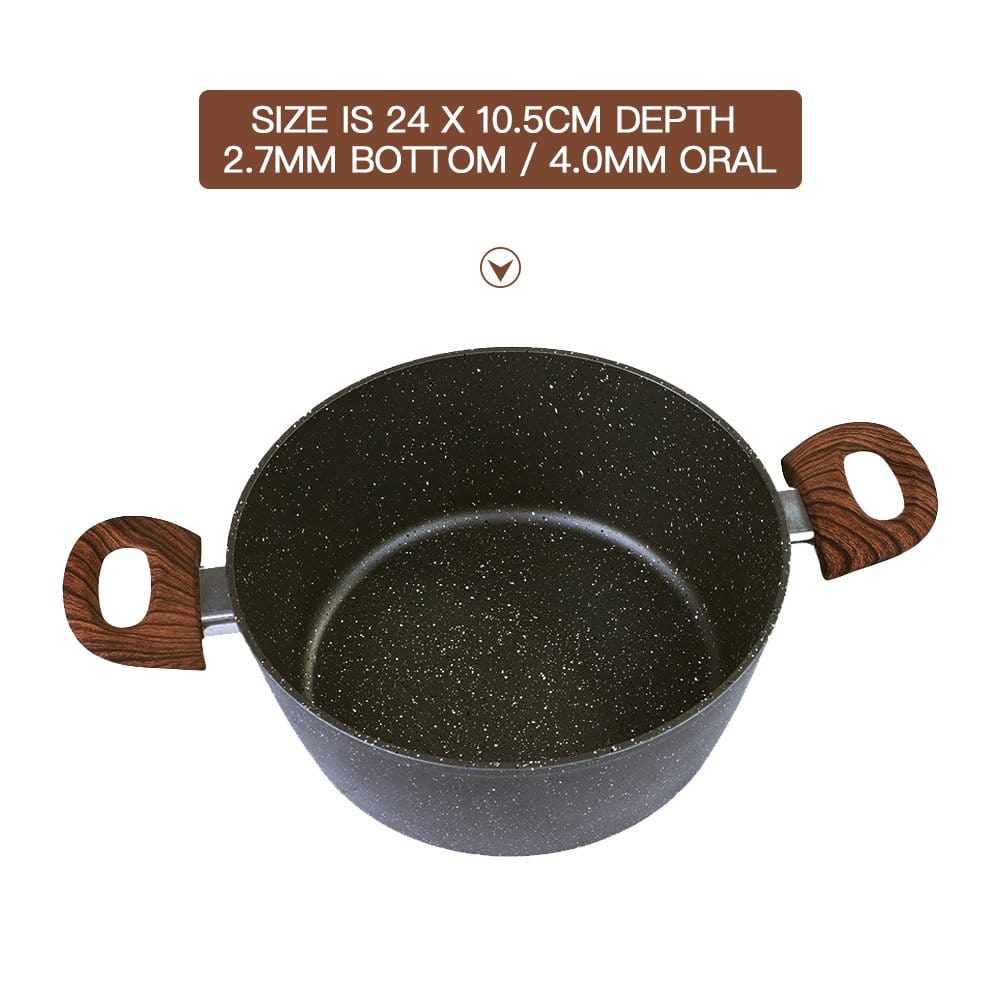 24cm Non - Stick Casserole Cookware Dish - Furniture > Dining > Buffets & Sideboards - Rivercity House & Home Co. (ABN 18 642 972 209) - Affordable Modern Furniture Australia