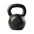 24kg Cast Iron Kettlebell with Powder Coating and Flat Bottom - Black