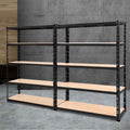 2.4m x 1.8m Garage Warehouse Pallet Storage Shelving Rack - Matt Black