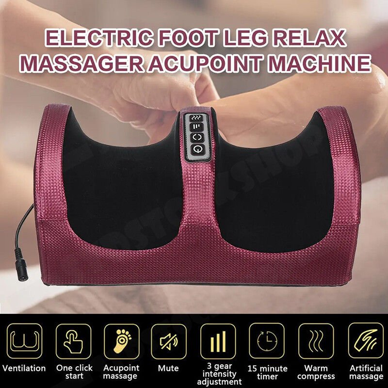 24W Electric Foot Massager with Infrared Therapy and Timer - AC Powered - Furniture > Bar Stools & Chairs > Massage Chairs - Rivercity House & Home Co. (ABN 18 642 972 209) - Affordable Modern Furniture Australia