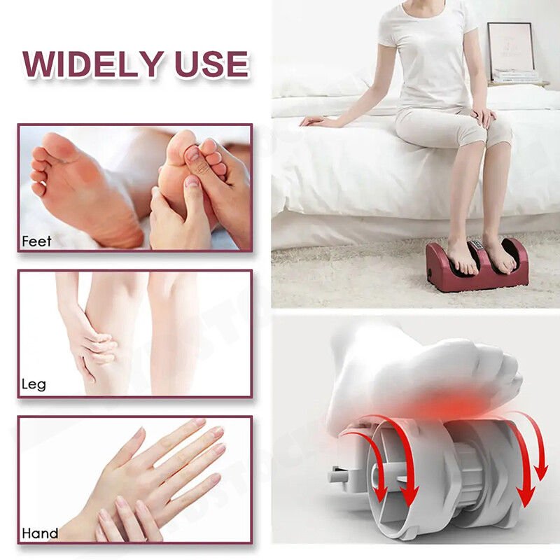 24W Electric Foot Massager with Infrared Therapy and Timer - AC Powered - Furniture > Bar Stools & Chairs > Massage Chairs - Rivercity House & Home Co. (ABN 18 642 972 209) - Affordable Modern Furniture Australia