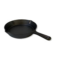 25 cm Cast Iron Pre-Seasoned Skillet Fry Pan Oven Safe Barbecue Grill - Black