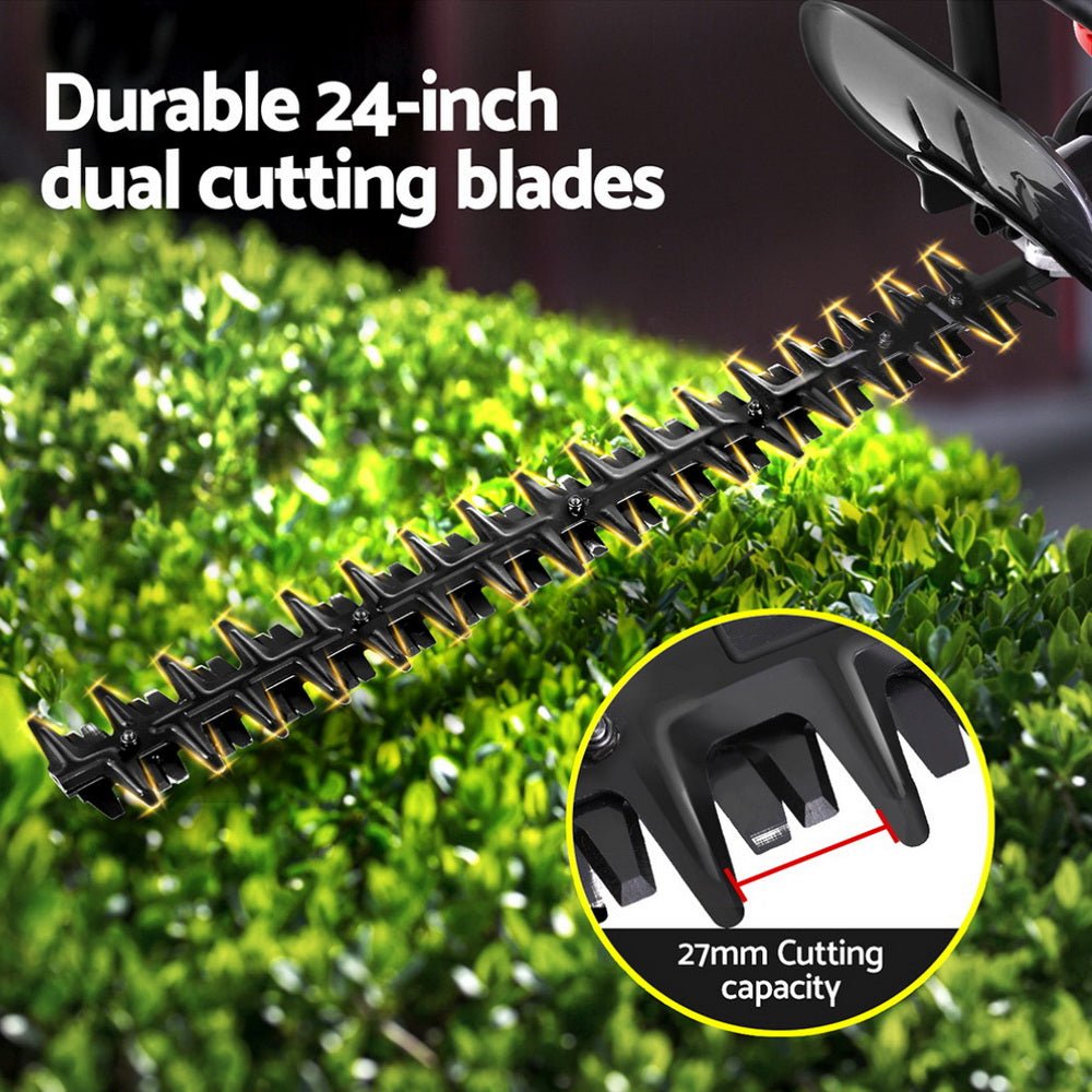 25.4CC Petrol Hedge Trimmer 24inch Dual Blade Tree Grass Garden Tool - Tools > Power Tools - Rivercity House & Home Co. (ABN 18 642 972 209) - Affordable Modern Furniture Australia