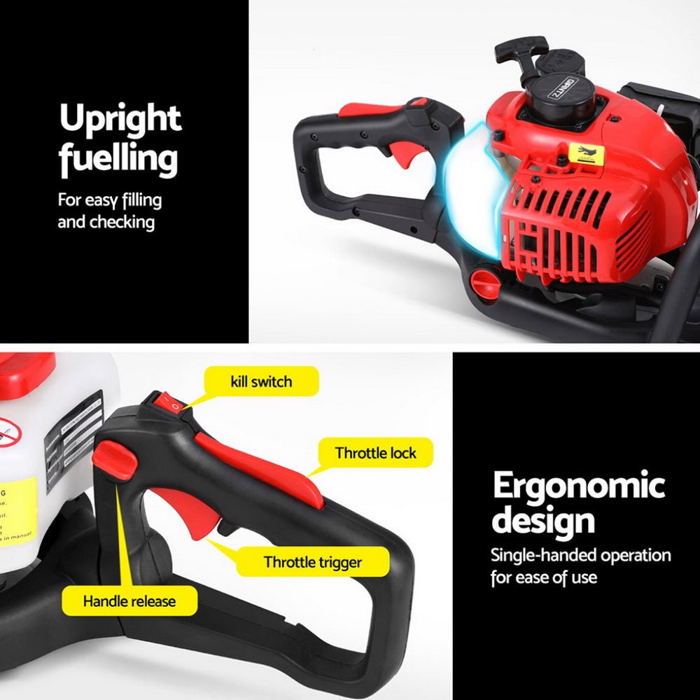 25.4CC Petrol Hedge Trimmer 24inch Dual Blade Tree Grass Garden Tool - Tools > Power Tools - Rivercity House & Home Co. (ABN 18 642 972 209) - Affordable Modern Furniture Australia