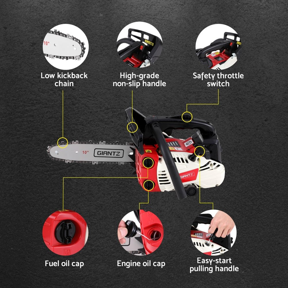 25cc Petrol Chainsaw 10inch Bar E - Start Tree Pruning Chain Saw - Tools > Power Tools - Rivercity House & Home Co. (ABN 18 642 972 209) - Affordable Modern Furniture Australia