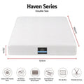 25cm Double Hybrid Mattress with Gel Memory Foam and Edge Support - White