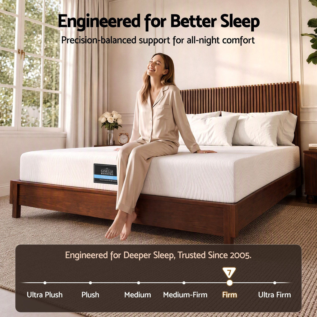 25cm Double Hybrid Mattress with Soft Knitted Fabric and Gel Foam Edge Support - White - Furniture > Mattresses > Double Mattress - Rivercity House & Home Co. (ABN 18 642 972 209) - Affordable Modern Furniture Australia