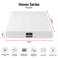 25cm King Hybrid Mattress with Gel Memory Foam and Edge Support - White
