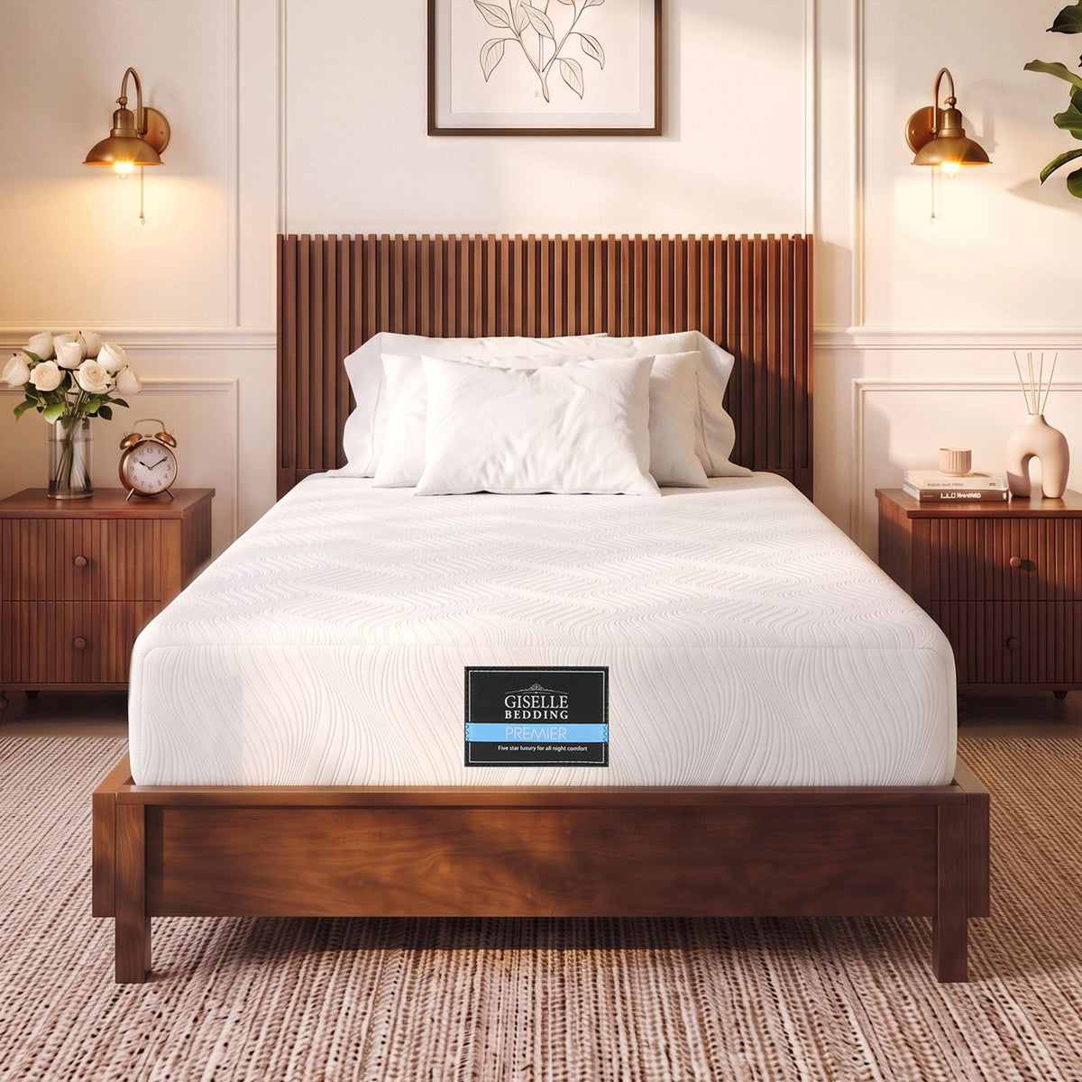 25cm Single Hybrid Mattress with Soft Knitted Fabric and Edge Support Gel Foam - White - Furniture > Mattresses > Single Mattress - Rivercity House & Home Co. (ABN 18 642 972 209) - Affordable Modern Furniture Australia